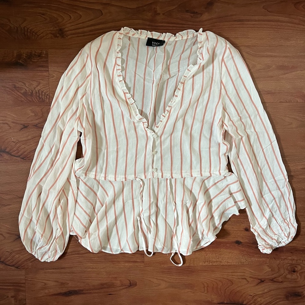 Vici Doll Peplum Top Size M